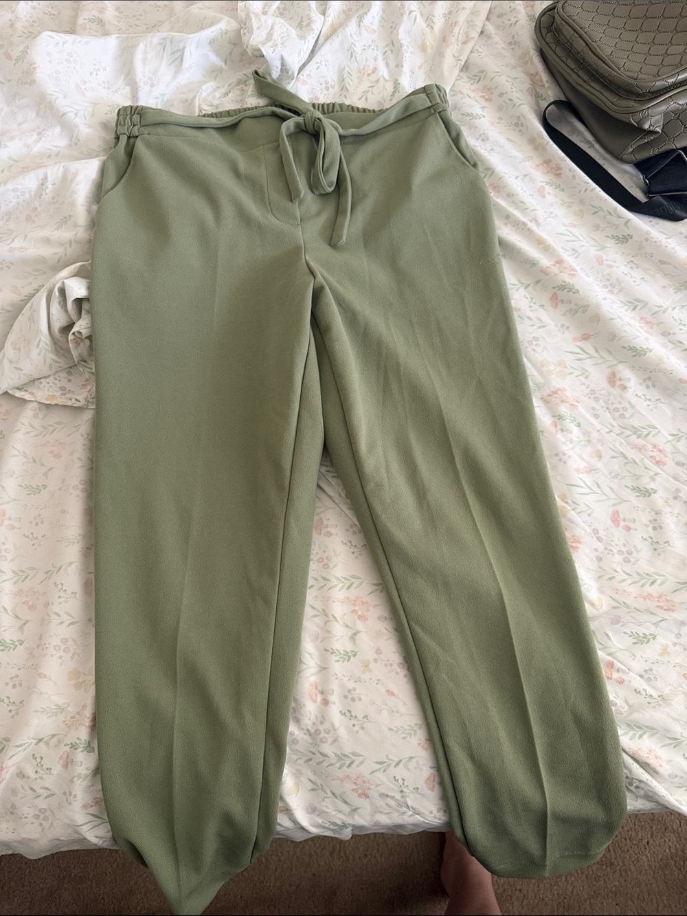 Green dress pants